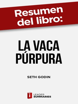 cover image of Resumen del libro "La vaca púrpura" de Seth Godin
